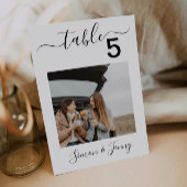 フォトテーブ結婚ル番号の記号(5x7) 招待状