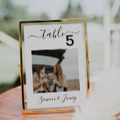 フォトテーブ結婚ル番号の記号(5x7) 招待状