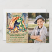 フォトディオナンスキャンプアウトスリープバーバースデーパーティー 招待状 (正面)