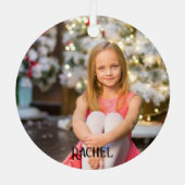 フォトディケンスクリスマスカロラーズ名前の追加ヴィンテージ メタルオーナメント (裏面)