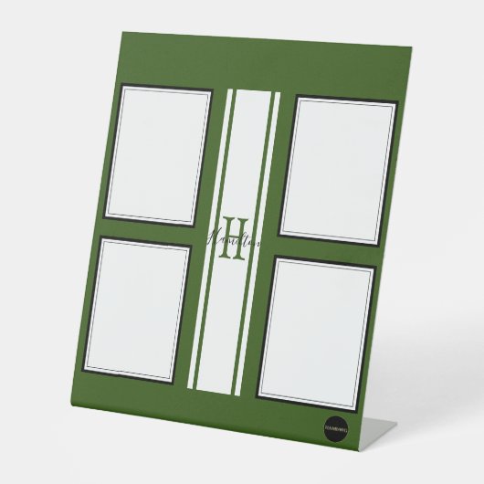 フォトディスプレイ – HAMbyWG – 任意の色のペデスタル記号 台座サイン (正面)