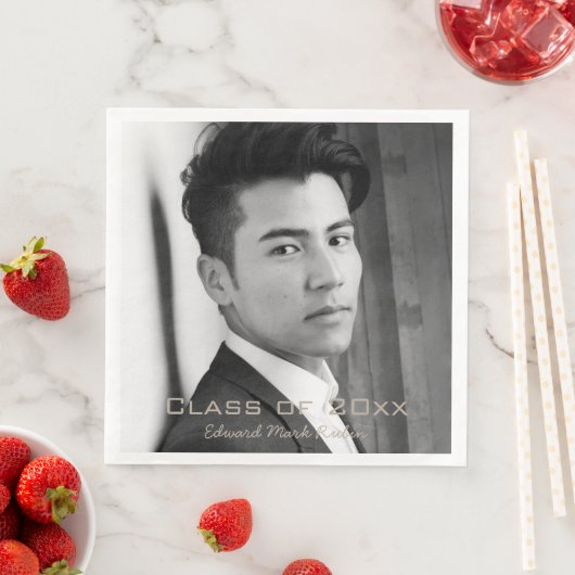 フォトディナーナプキンズ：卒業生B&Wクラス (インサイチュ)