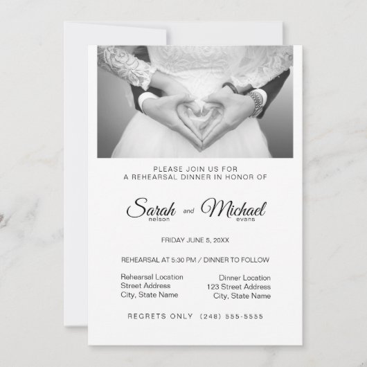 フォトディナ伝統的ーのリハーサル 招待状 (正面)