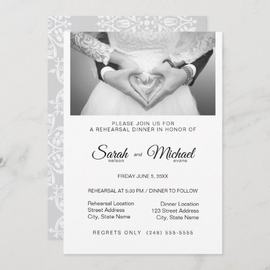 フォトディナ伝統的ーのリハーサル 招待状 (正面/裏面)