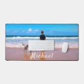 フォトデスクパーソナライズされたマット(名前をカスタムする付き) デスクマット (キーボード&マウス)
