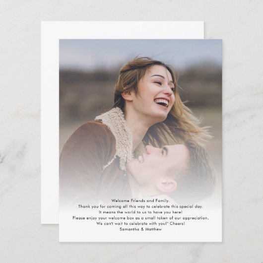 フォトデスティネーションウェディング日程プログラムカード (正面/裏面)