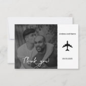 フォトデスティネーションボーディング結婚パス サンキューカード (正面)