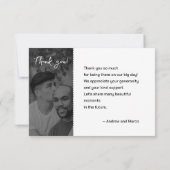 フォトデスティネーションボーディング結婚パス サンキューカード (裏面)