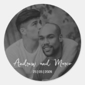 フォトデスティネーションボーディング結婚パス ラウンドシール (正面)