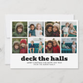 フォトデッキホールズ白黒クリスマスプレイド8 シーズンカード (正面)