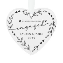 フォトトゥール初めてのクリスマス婚約したホリデーリース