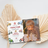 フォトトラカスタムクター3歳の誕生日 招待状