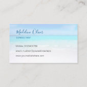 フォトトラベルプロフェッショナル海ビーチシーブルー 名刺 (裏面)