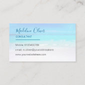 フォトトラベルプロフェッショナル海ビーチシーブルー 名刺 (裏面)