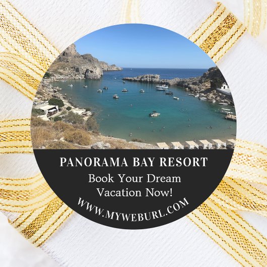 フォトトラベルレンタルビジネスのプロモーション ラウンドシール