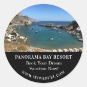 フォトトラベルレンタルビジネスのプロモーション ラウンドシール (正面)