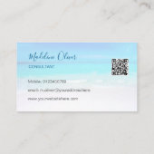 フォトトラベルQRコードプロフェッショナル海ビーチ 名刺 (裏面)