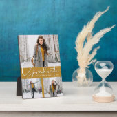 フォトトリオコラージュon金ゴールド卒業 フォトプラーク (側面)