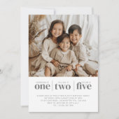 フォトトリプルジョイント誕生日招待状 招待状 (正面)