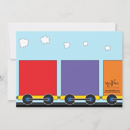 フォトトレカラフルイン誕生日招待状 招待状 (裏面)