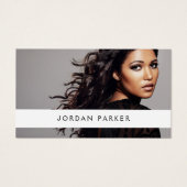 フォトトレンディーファッションモデルのホワイト名刺の追加 (正面)