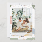 フォトトレンディーミニマリストboho雪クリスマスツリー シーズンカード (裏面)