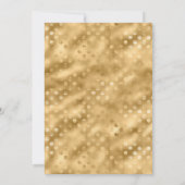 フォトトレンディー金ゴールドスクリプトの卒業発表 招待状 (裏面)