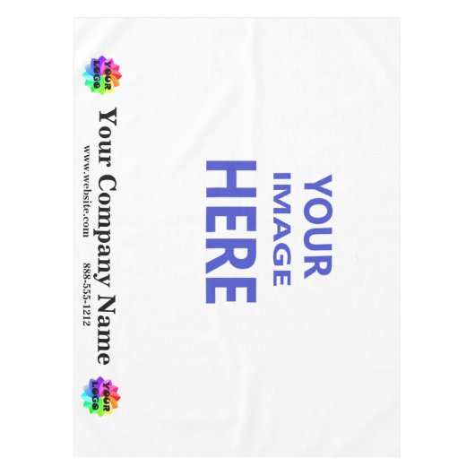 フォトトレードショーテーブルクロスカスタムロゴ事業 テーブルクロス (正面)