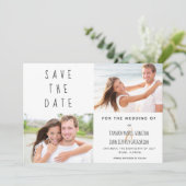 フォトトロピカルパ離れームの青い日付を保存 招待状 (スタンド正面)