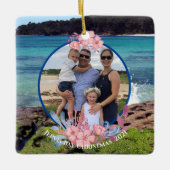 フォトトロピカルビーチクリスマスオーナメント セラミックオーナメント (正面)