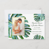 フォトトロピカルリーフ金ゴールドビーチ保存日時 セーブザデート (裏面)