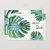 フォトトロピカルリーフ金ゴールドビーチ保存日時 セーブザデート (正面/裏面)