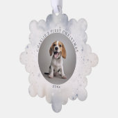 フォトドッグの初めてのクリスマスファミリー オーナメントカード (左)