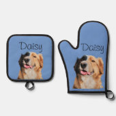 フォトドッグキャットカスタムモノグラム 鍋つかみ&鍋敷きセット (正面)