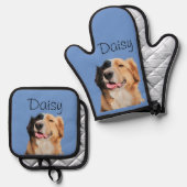 フォトドッグキャットカスタムモノグラム 鍋つかみ&鍋敷きセット (正面/裏面)