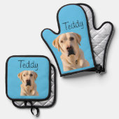 フォトドッグキャットカスタムモノグラム 鍋つかみ&鍋敷きセット (正面/裏面)