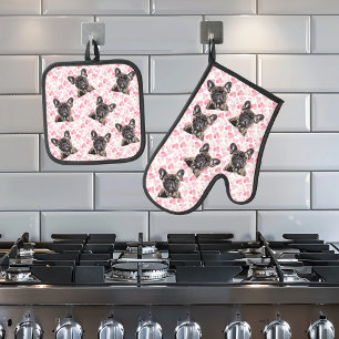 フォトドッグキャットカスタム顔ポートレート 鍋つかみ&鍋敷きセット