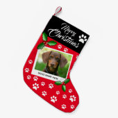フォトドッグクリスマスストッキング スモールクリスマスストッキング (正面 (吊り時))