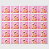 フォトドッグパーソナライズされたギフトラップ ラッピングペーパー (フラット)