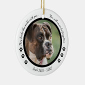 フォトドッグパーソナライズされたペット記念クリスマスの追加 セラミックオーナメント (右)