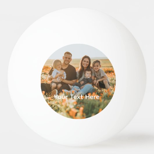 フォトドッグフォトキッズフォトファミリーの写真を追加 卓球ボール (裏面)