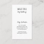 フォトドッグモダンシッター/ウォーカー名刺 名刺 (裏面)