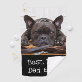 フォトドッグ·パーソナライズされたド最高のッグ·パパ ゴルフタオル (インサイチュ)