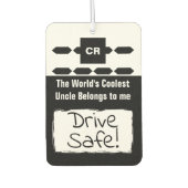 フォトドライクールブのセーフブラックを追加おじさん カーエアーフレッシュナー (正面)