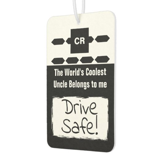 フォトドライクールブのセーフブラックを追加おじさん カーエアーフレッシュナー (左)