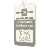 フォトドライクールブの安全なグレーを追加おじさん カーエアーフレッシュナー (左)