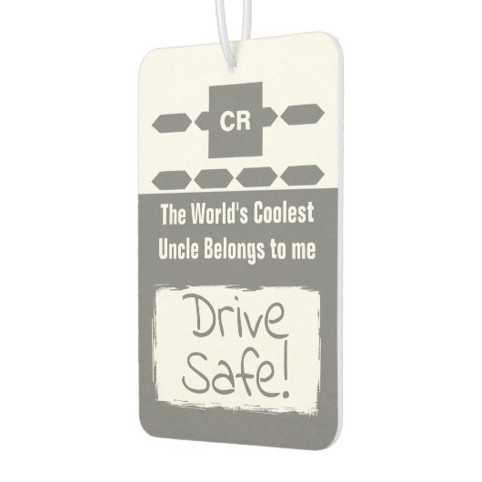 フォトドライクールブの安全なグレーを追加おじさん カーエアーフレッシュナー (左)