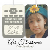 フォトドライクールブの安全なグレーを追加おじさん カーエアーフレッシュナー