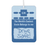 フォトドライクールブを安全な青に追加おじさん カーエアーフレッシュナー (正面)