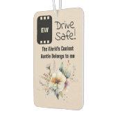 フォトドライクールブを追加する安全なフローラブラック カーエアーフレッシュナー (左)